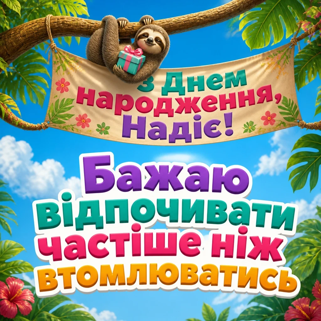 з днем народження надія