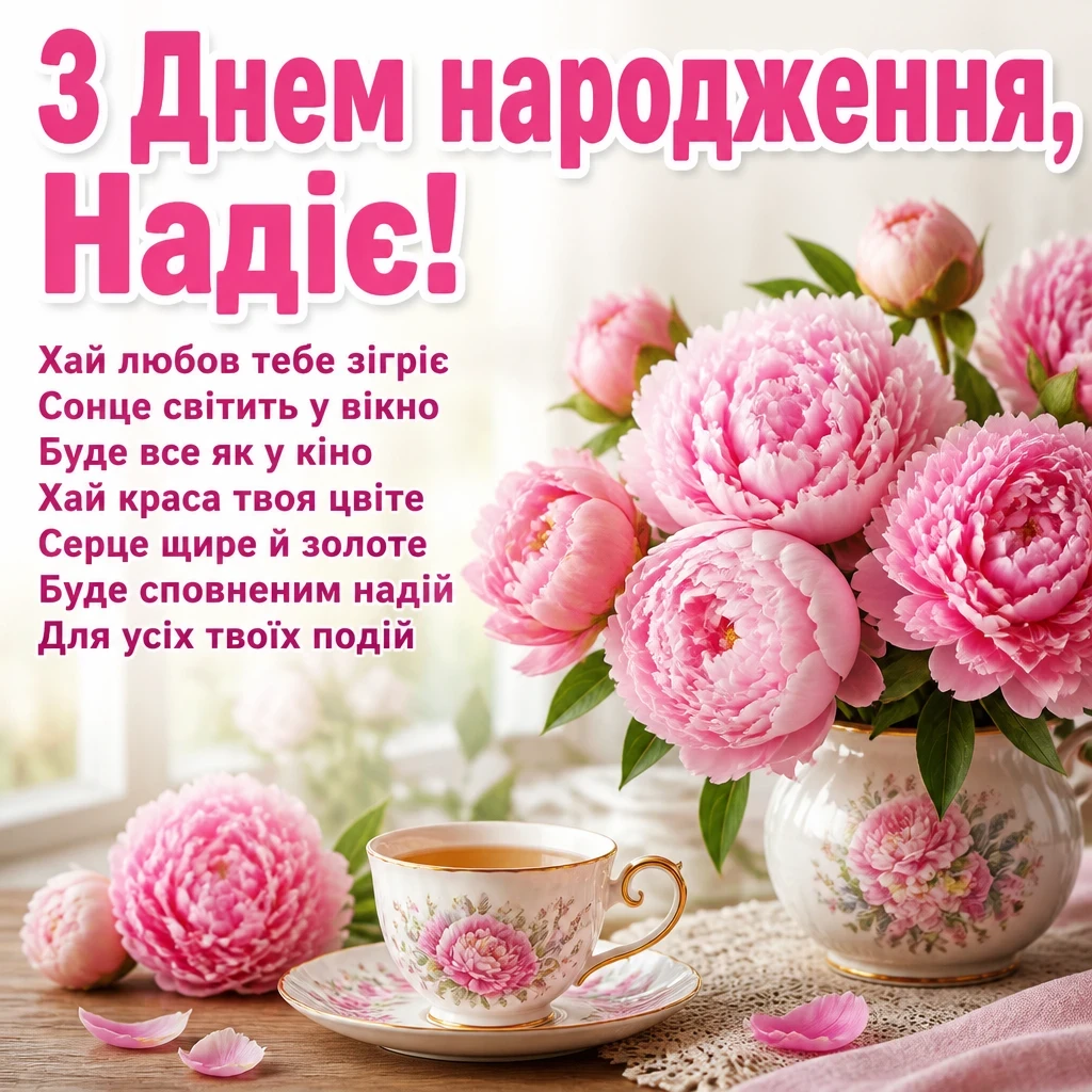 з днем народження надія