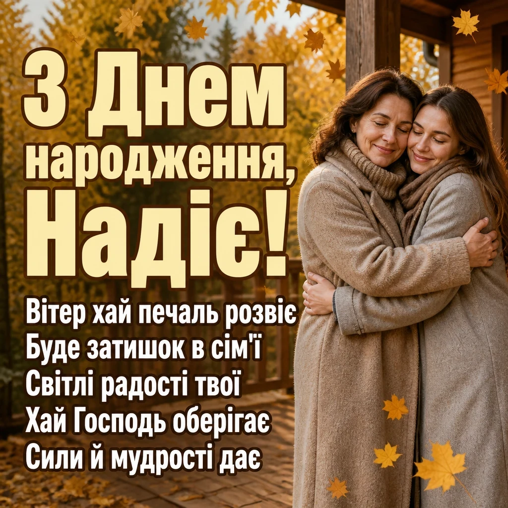 з днем народження надія