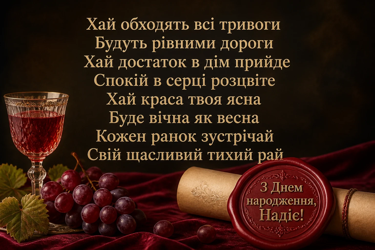 з днем народження надія