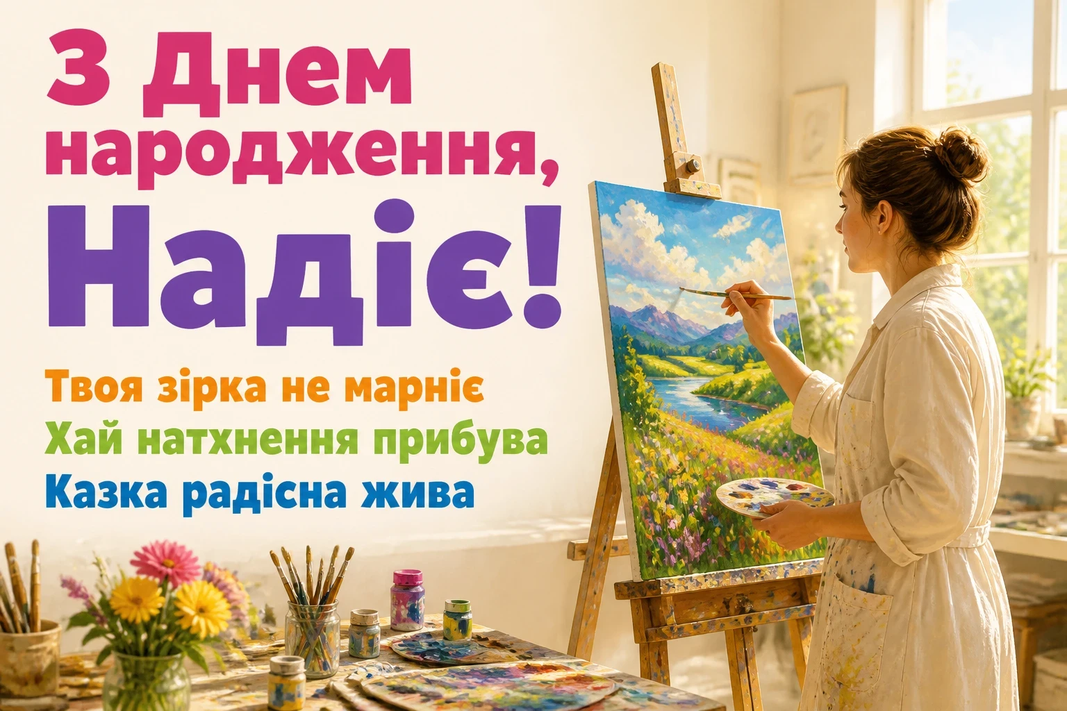 з днем народження надія
