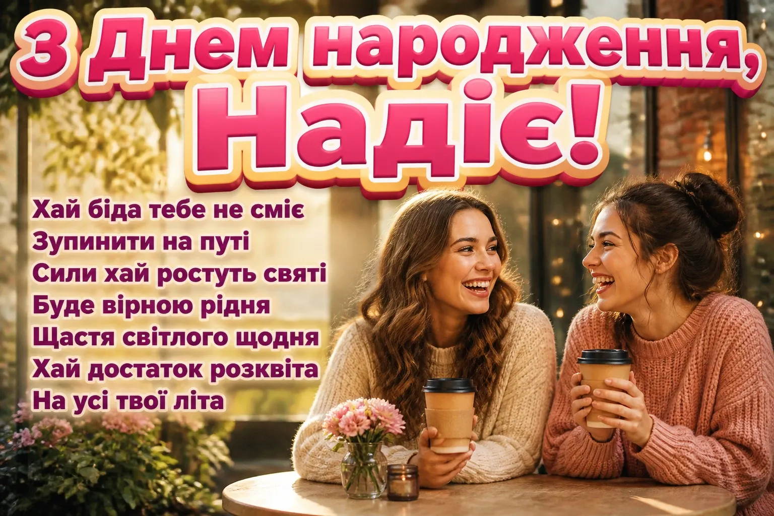 з днем народження надія