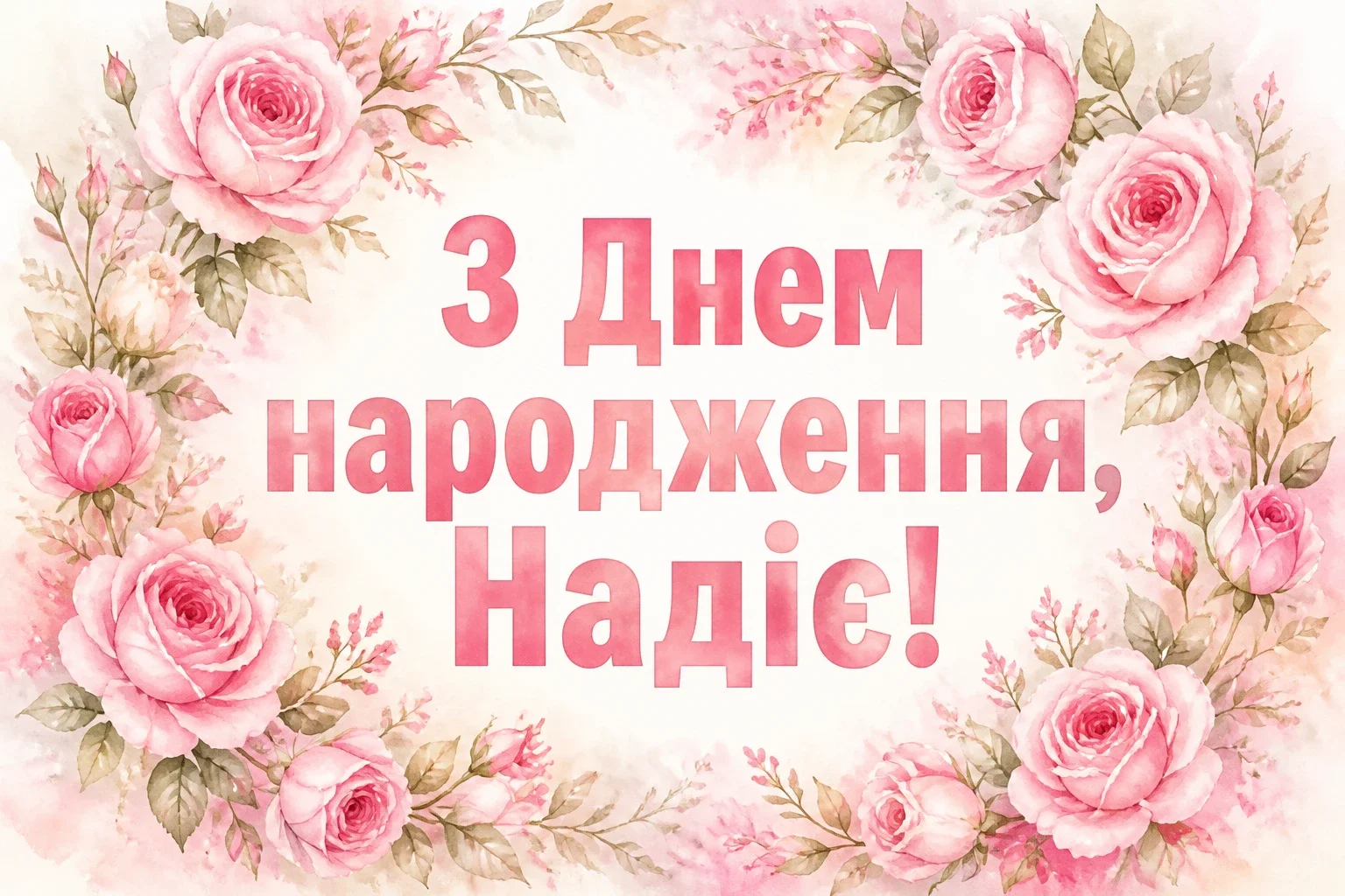 з днем народження надія