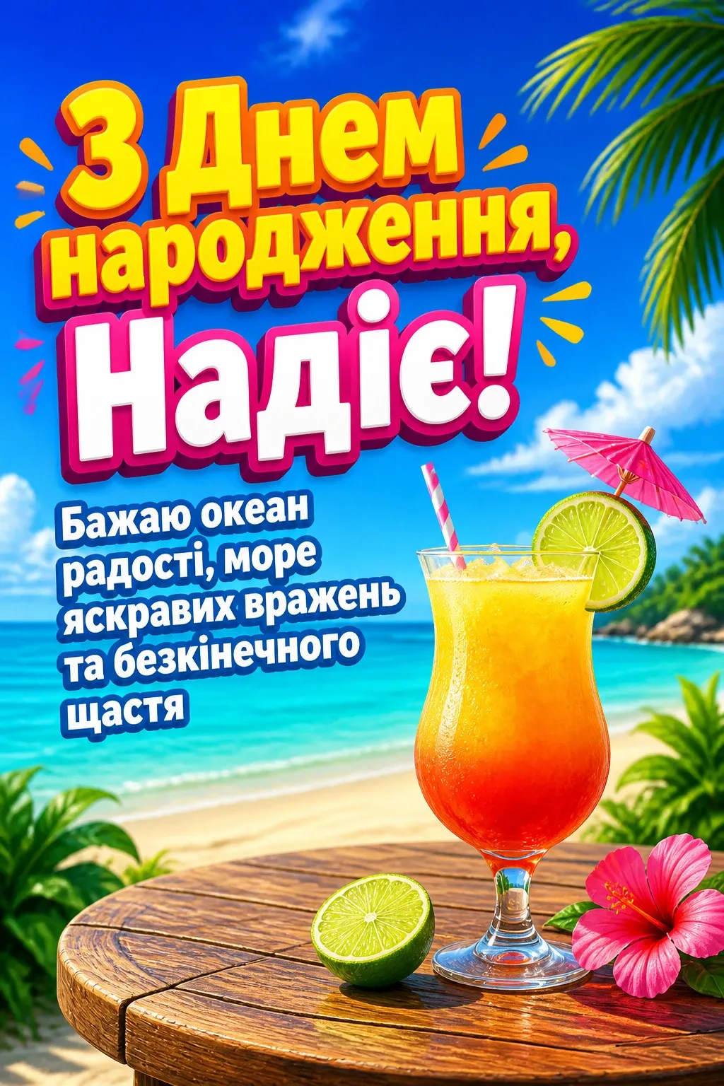з днем народження надія